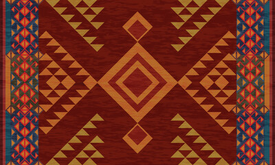 Native American tribal fabric motif pattern. Navajo fabric motif pattern, abstract vector motif. For fabrics, clothing, blankets, carpets, wovens, wraps, decorations etc	