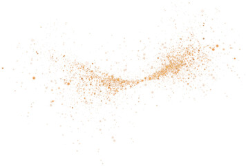 Obraz premium Magic shining gold dust. Christmas background. Powder dust light PNG. Fine, shiny dust bokeh particles fall off slightly. Fantastic shimmer effect. PNG.