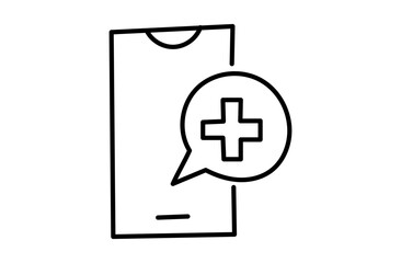 Hand Drawn icon of medical app