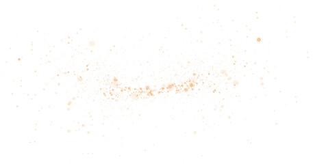 Magic shining gold dust. Christmas background. Powder dust light PNG. Fine, shiny dust bokeh particles fall off slightly. Fantastic shimmer effect. PNG.