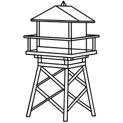 Lifeguard Tower Vector Illustration High-Quality Design