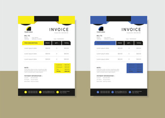 Invoice minimal design template & Use for Business