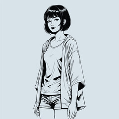 girl style character illustration