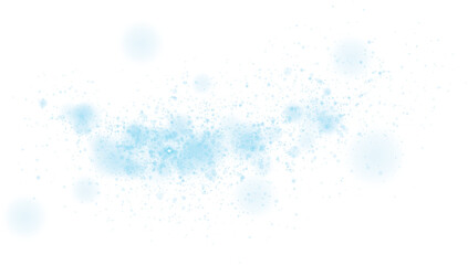 Obraz premium Magic shining blue dust. Christmas background. Powder dust light PNG. Fine, shiny dust bokeh particles fall off slightly. Fantastic shimmer effect. PNG.
