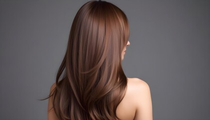 Fototapeta premium Back view of a beautiful woman attractive hair