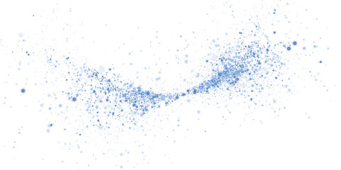 Obraz premium Magic shining blue dust. Christmas background. Powder dust light PNG. Fine, shiny dust bokeh particles fall off slightly. Fantastic shimmer effect. PNG.