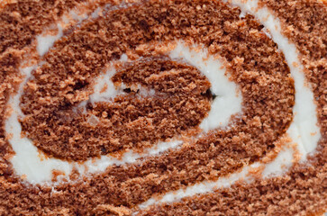 A slice of chocolate cake with white frosting