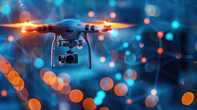 the concept of drone observation of the planet