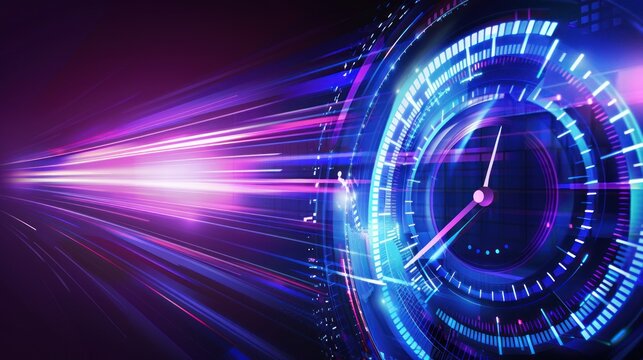 Abstract Futuristic Time Concept