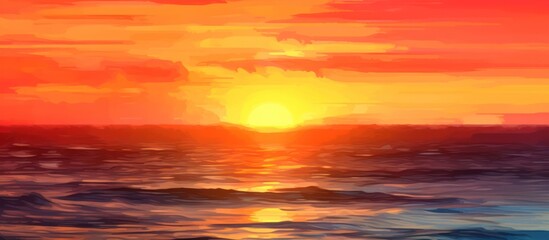 Obraz premium Sunset Over the Ocean