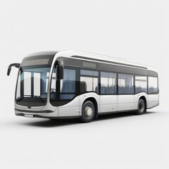 40 Electric bus clipart, public transport element, 3D illustration, modern style, isolated on white background