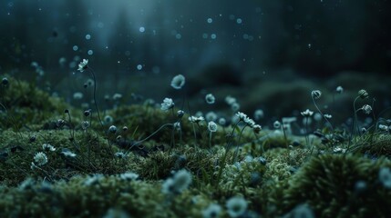 Fototapeta premium Enchanted Nighttime Meadow