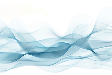 Obraz premium Soft blue waves on white background