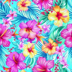 Detailed Hibiscus Flower Pattern for Versatile Use