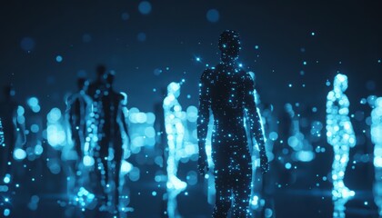 A marketing strategy session takes place in an ethereal realm, with supernatural beings contributing otherworldly insights, high tech, with copy space