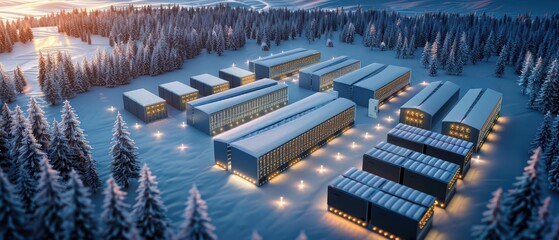 Fototapeta premium Advanced battery storage systems store renewable energy, ensuring a stable and sustainable power supply with copy space