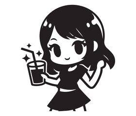 Girl character spends vector design,awesome Girl character spends svg,high resolution printable Girl character spends artwork