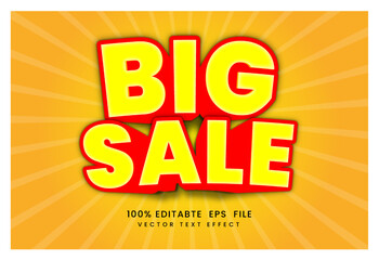 vector Big Sale 3d text effect Fully Editable
