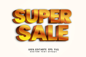 Super Sale 3d text effect Fully Editable