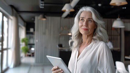 woman working on laptop in the office