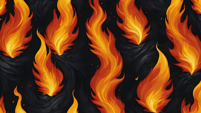 Burning flames for detail.  AI generated image, ai.