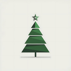 Fototapeta premium Simple Minimalist Xmas Tree Design