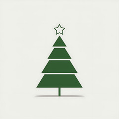 Fototapeta premium Simple Minimalist Xmas Tree Design