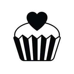 Cupcake vector icon