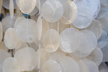 Beautiful handmade capiz shell curtain