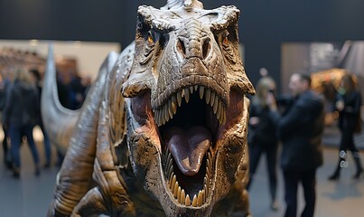Tyrannosaurus Rex dinosaur fossil on display