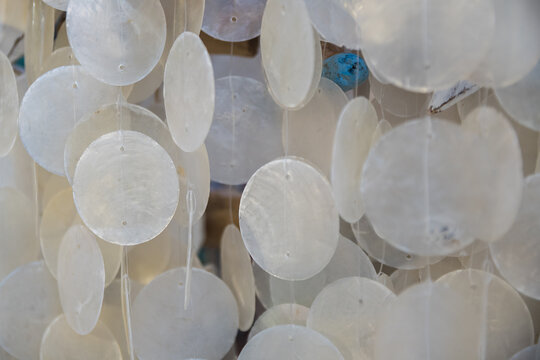 Beautiful handmade capiz shell curtain