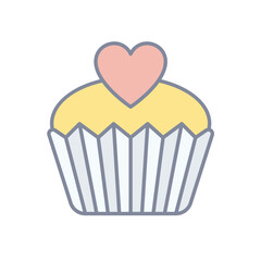 Cupcake vector icon