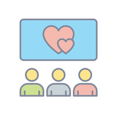 Movie Night vector icon