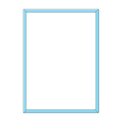 Vertical white blank whiteboard or marker board with a blue frame isolated vector