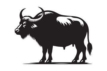 Buffalo silhouette vector illustration