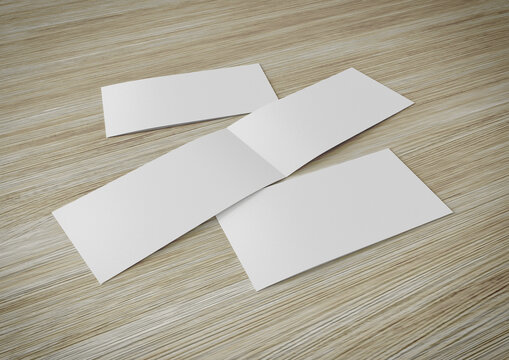 DIN Lang horizontal Flyer 4 Pages Mockup