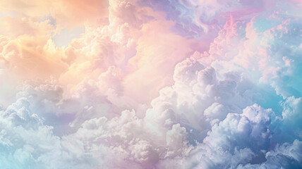 Cloud-Like Patterns in a Pastel Design