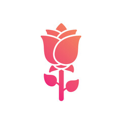 Rose vector icon