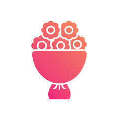 Bouquet vector icon