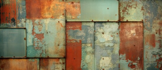 Rusty Metal Wall With Peeling Paint
