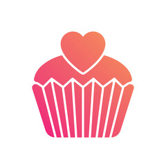 Cupcake vector icon