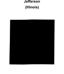 Jefferson County (Illinois) blank outline map