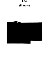 Lee County (Illinois) blank outline map