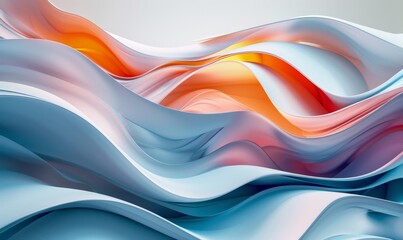 Obraz premium Smooth 3D curvy abstract background