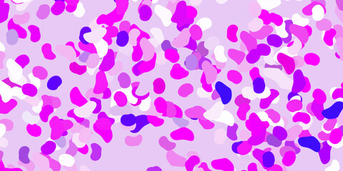 Light purple, pink vector background with random forms.