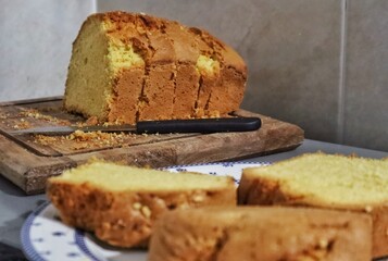 bread and butter on a plate