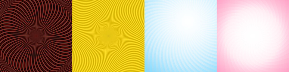 Fototapeta premium Abstract geometric ray burst background set