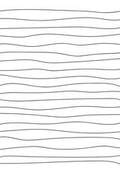 Vector illustration of notebook page with wavy black lines on white background