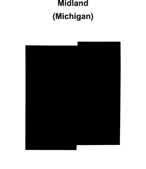 Midland County (Michigan) blank outline map