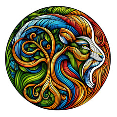 Colored animal themed pattern texture on white backround